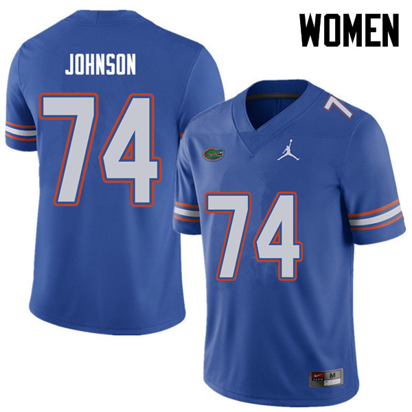Jordan Brand Women #74 Fred Johnson Florida Gators College Football Jerseys Sale-Royal - Click Image to Close